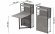 Стіл книжка з етажеркою Практик 1 Ferrum-decor 1200x640x990 Чорний метал ДСП Бетон 16 мм (FRD-104617)