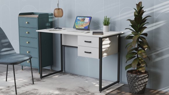 Письмовий стіл Ferrum-decor Дакота 75x140x60 чорний ДСП Біле 16мм (FRD-101926) Письмовий стіл Ferrum-decor Дакота 75x140x60 чорний ДСП Біле 16мм (FRD-101926)