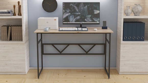 Комп'ютерний стіл Ferrum-decor Раян 75x140x60 чорний ДСП Дуб Сан-Марино 16мм (FRD-103694)