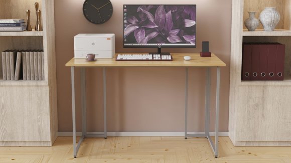 Комп'ютерний стіл Ferrum-decor Ханна 75x100x70 сірий ДСП Дуб Артизан 16мм (FRD-106210)