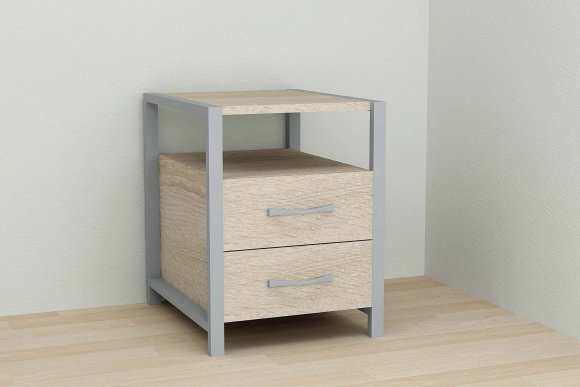 Тумба універсальна Ferrum-decor Вів'єн 2/2 50x41x40 сірий ДСП Дуб Сонома 16мм (FRD-104168) Тумба універсальна Ferrum-decor Вів'єн 2/2 50x41x40 сірий ДСП Дуб Сонома 16мм (FRD-104168)