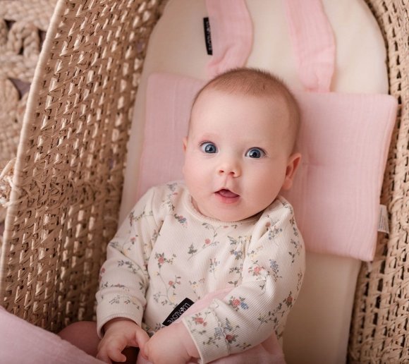 Подушка-кролик муслінова 20x30 см Powder Pink lullalove-7446