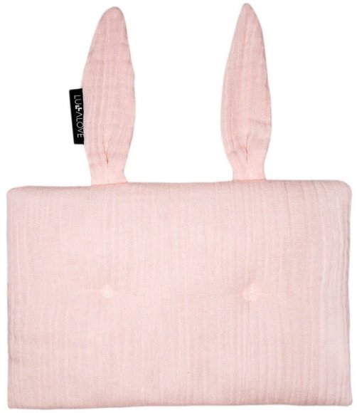 Подушка-кролик муслінова 20x30 см Powder Pink lullalove-7446