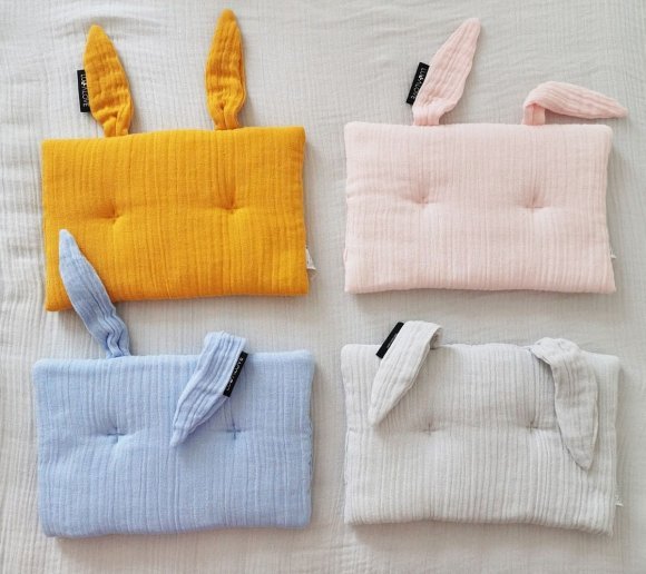 Подушка-кролик муслінова 20x30 см Powder Pink lullalove-7446