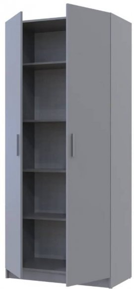 Шафа для одягу Doros Promo з полицями Сірий 2 ДСП 90х48х204 DRS-011632 (80737770) Шафа для одягу Doros Promo з полицями Сірий 2 ДСП 90х48х204 DRS-011632 (80737770)