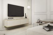 Тумба під телевізор навісна Perfect Home Оро / Oro 2-дверна RTV135 Бежевий (PFH-091351)