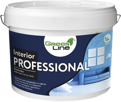 Акрилова фарба для стін та стелі Interior Professional 10 л.