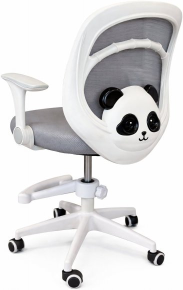 Крісло обертове дитяче з підставкою для ніг PERFECT KIDS PANDA GRAY Perfect Home Сірий (PFH-092110)