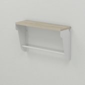 Настінна полиця Ferrum-decor Світ 300x700x150 метал Білий ДСП Сонома 16 мм (FRD-102831)