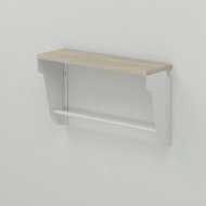 Настінна полиця Ferrum-decor Світ 300x700x150 метал Білий ДСП Сонома 16 мм (FRD-102831)