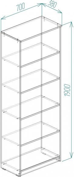 Шафа Анжело Ferrum-decor на 5 полиць 1900x700x380 ДСП Дуб Сан-Марино 16 мм (FRD-105008) Шафа Анжело Ferrum-decor на 5 полиць 1900x700x380 ДСП Дуб Сан-Марино 16 мм (FRD-105008)