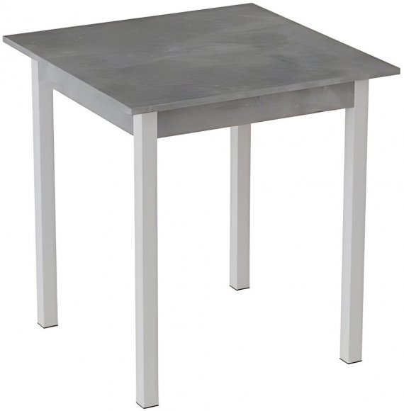 Стіл кухонний Ferrum-decor Дієго 75x70x70 Білий ДСП Бетон 16мм (FRD-105573) Стіл кухонний Ferrum-decor Дієго 75x70x70 Білий ДСП Бетон 16мм (FRD-105573)