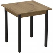 Стіл кухонний Ferrum-decor Дієго 75x80x80 Чорний ДСП Дуб Артизан 16мм (FRD-105715)
