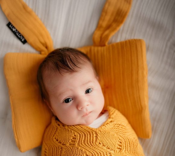 Подушка-кролик муслінова 20x30 см Mango lullalove-7477 Подушка-кролик муслінова 20x30 см Mango lullalove-7477