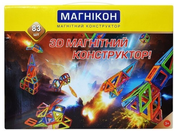 Магнитный конструктор 3-D Магникон, 83 дет. МК-83