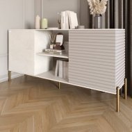 Комод відкритий на золотих металевих ніжках LION Грей Бетон Style/Кашемір (LION-042893) Комод відкритий на золотих металевих ніжках LION Грей Бетон Style/Кашемір (LION-042893)