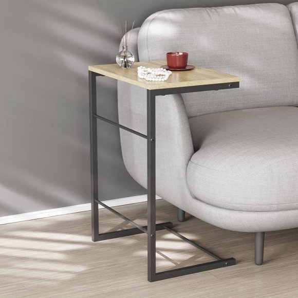 Столик приставний Террі Ferrum-decor 650x440x330 Чорний метал ДСП Дуб Сонома 16 мм (FRD-104651) Столик приставний Террі Ferrum-decor 650x440x330 Чорний метал ДСП Дуб Сонома 16 мм (FRD-104651)