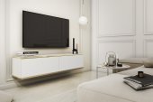 Тумба під телевізор навісна Perfect Home Оро / Oro 2-дверна RTV135 Білий (PFH-091349)