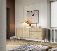 Комод Perfect Home Таво / Tavo 2D3S/187 2-дверний з 3 шухлядами Дуб кремона (PFH-091400) Комод Perfect Home Таво / Tavo 2D3S/187 2-дверний з 3 шухлядами Дуб кремона (PFH-091400)