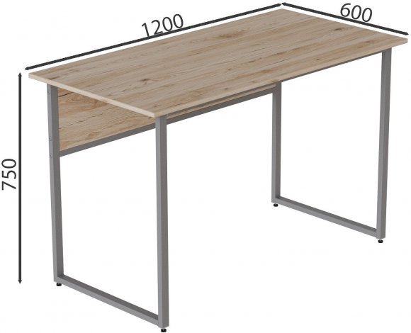Комп'ютерний стіл Ferrum-decor Коді 75x120x60 сірий ДСП Дуб Сан-Марино 32мм (FRD-101669)