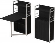 Стіл книжка з етажеркою Практик 1 Ferrum-decor 1200x640x990 Білий метал ДСП Сосна Кембра 16 мм (FRD-104620)