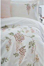 Постільна білизна сатин з вишивкою Salkim євро svt-2000022294805 Постільна білизна сатин з вишивкою Salkim євро svt-2000022294805