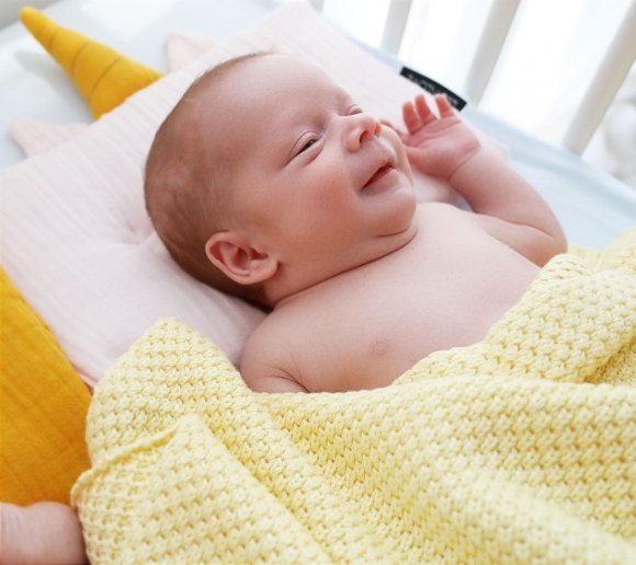 Подушка-єдиноріг муслінова 20x30 см Powder Pink lullalove-7521