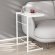 Столик приставний Террі Ferrum-decor 650x440x330 Білий метал ДСП Біле 16 мм (FRD-104655)