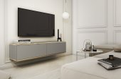 Тумба під телевізор навісна Perfect Home Оро / Oro 2-дверна RTV135 Сірий (PFH-091350)