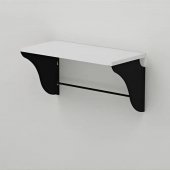 Настінна полиця Ferrum-decor Комфі 260x500x240 метал Чорний ДСП Біле 16 мм (FRD-102716)