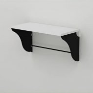 Настінна полиця Ferrum-decor Комфі 260x500x240 метал Чорний ДСП Біле 16 мм (FRD-102716) Настінна полиця Ferrum-decor Комфі 260x500x240 метал Чорний ДСП Біле 16 мм (FRD-102716)