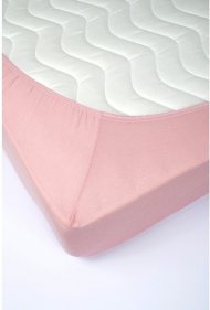 Простирадло трикотажне на гумці пудра 160х200+25 2000022188753