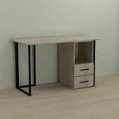 Письмовий стіл Ferrum-decor Отто 75x120x60 чорний ДСП Дуб Сонома 16мм (FRD-103572)