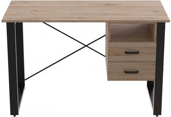 Письмовий стіл із ящиками Ferrum-decor Оскар 750x1400x600 метал Чорний ДСП Дуб Сан-Марино 16 мм (FRD-103235) Письмовий стіл із ящиками Ferrum-decor Оскар 750x1400x600 метал Чорний ДСП Дуб Сан-Марино 16 мм (FRD-103235)