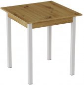 Стіл кухонний Ferrum-decor Дієго 75x90x90 Білий ДСП Дуб Артизан 16мм (FRD-105717)