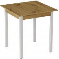 Стіл кухонний Ferrum-decor Дієго 75x90x90 Білий ДСП Дуб Артизан 16мм (FRD-105717)