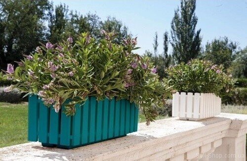 Кашпо Fency 50 см бірюзовий 4111466073