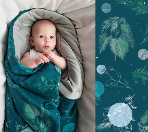 Ковдра двостороння 80х100 см Moon Garden lullalove-9150