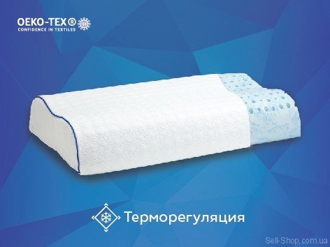 Подушка Едвайс Латекс Гель Контур 38х60х12 см