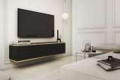 Тумба під телевізор навісна Perfect Home Оро / Oro 2-дверна RTV135 Чорний (PFH-091352)