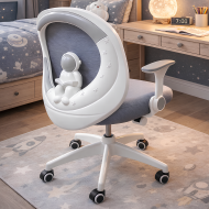 Крісло обертове дитяче з підставкою для ніг PERFECT KIDS ASTRONAUT GRAY Perfect Home Сірий (PFH-092113) Крісло обертове дитяче з підставкою для ніг PERFECT KIDS ASTRONAUT GRAY Perfect Home Сірий (PFH-092113)