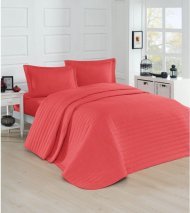 Покривало стьобане Monart coral коралловий 220х240 см svt-2000022233897
