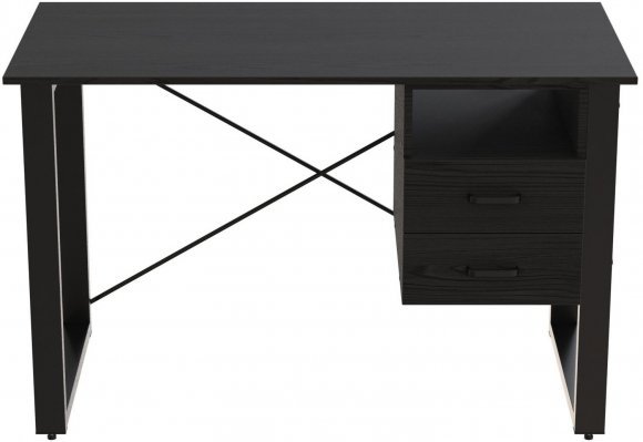 Письмовий стіл із ящиками Ferrum-decor Оскар 750x1400x600 метал Чорний ДСП Сосна Кембра 16 мм (FRD-103236) Письмовий стіл із ящиками Ferrum-decor Оскар 750x1400x600 метал Чорний ДСП Сосна Кембра 16 мм (FRD-103236)
