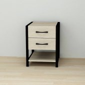 Тумба універсальна Ferrum-decor Вів'єн 2/1 50x41x40 чорний ДСП Дуб Сонома 16мм (FRD-104173)