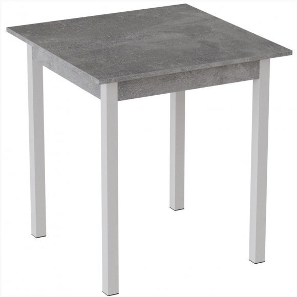Стіл кухонний Ferrum-decor Дієго 75x80x80 Білий ДСП Бетон 16мм (FRD-105576) Стіл кухонний Ferrum-decor Дієго 75x80x80 Білий ДСП Бетон 16мм (FRD-105576)