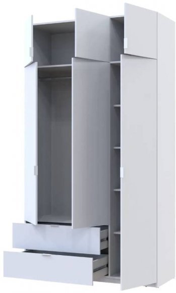Шафа для одягу Doros Лукас Білий 3ДСП 135х50х240 DRS-011652 (80737800)