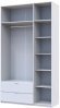 Шафа для одягу Doros Лукас Білий 3ДСП 135х50х240 DRS-011652 (80737800)