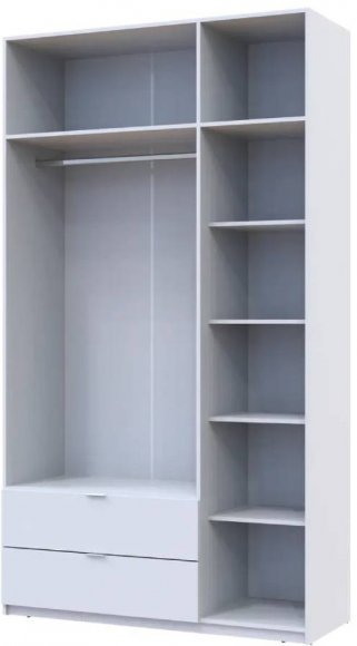 Шафа для одягу Doros Лукас Білий 3ДСП 135х50х240 DRS-011652 (80737800)
