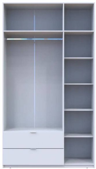 Шафа для одягу Doros Лукас Білий 3ДСП 135х50х240 DRS-011652 (80737800)