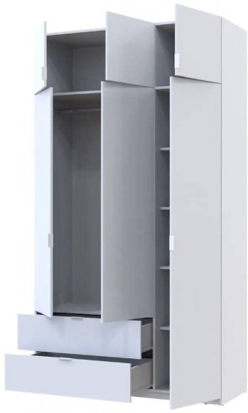 Шафа для одягу Doros Лукас Білий 3ДСП 135х50х240 DRS-011652 (80737800)